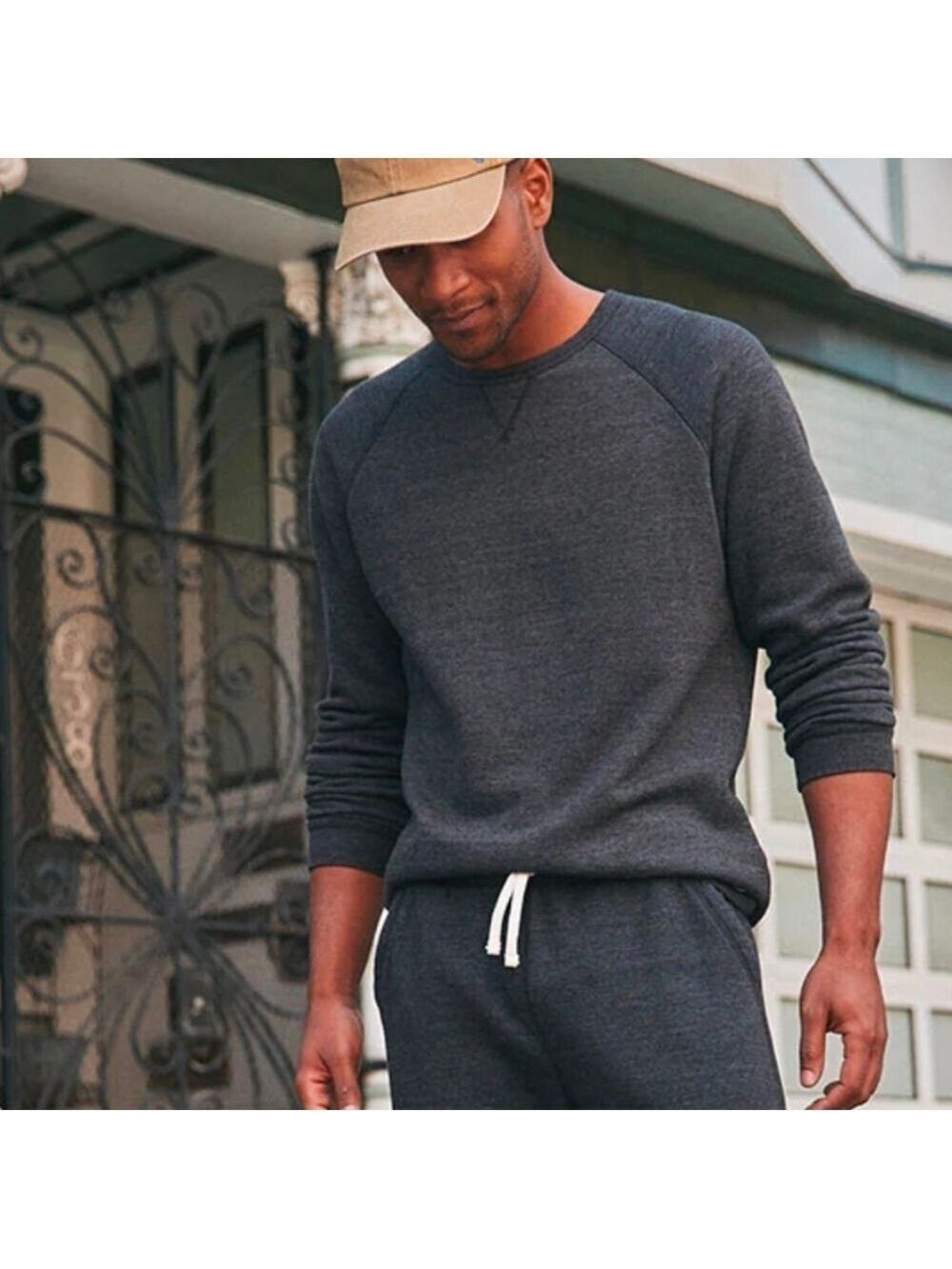 Marine Layer Garment Dye Fleece Sweatshirt Vintage Indigo